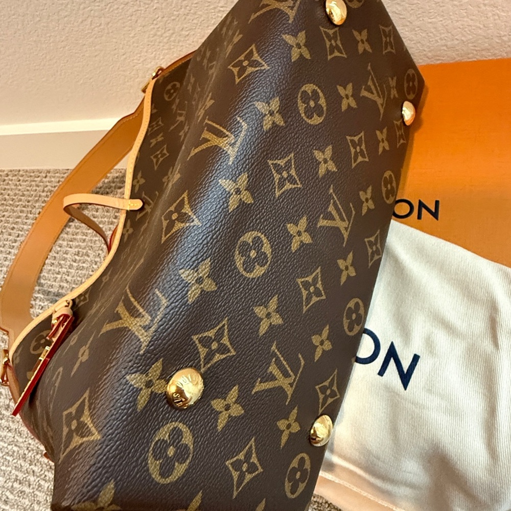 Louis Vuitton CarryAll PM Brown and Tan Monogram Hobo Bag - Picture 8 of 11